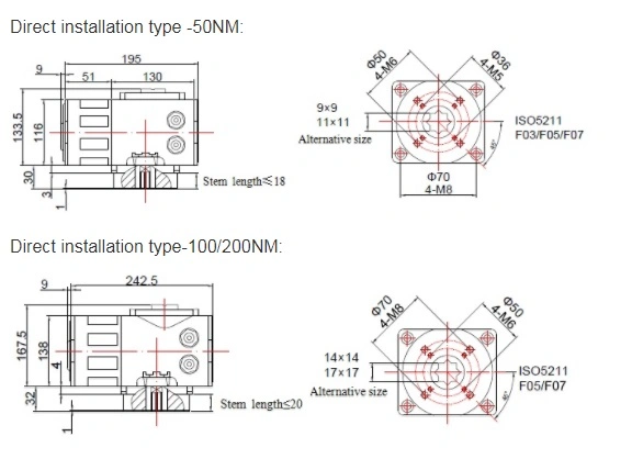 Aluminiumlegering IP68 explosiebestendige elektrische actuator Multi Turn elektrische klep actuator 1
