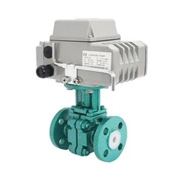 Anticorrosive Fluorine Electric Ball Valve slijtvast tegen hoge temperaturen