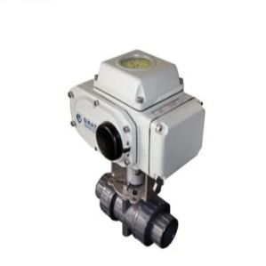 DN50 UPVC elektrisch kogelventil AC220V elektrisch motorgestookte klep